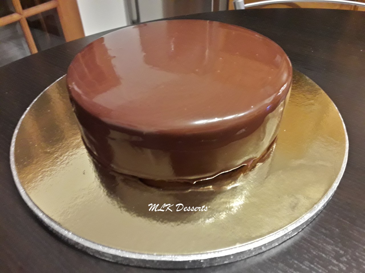 Glaçage miroir chocolat&nbsp;noir