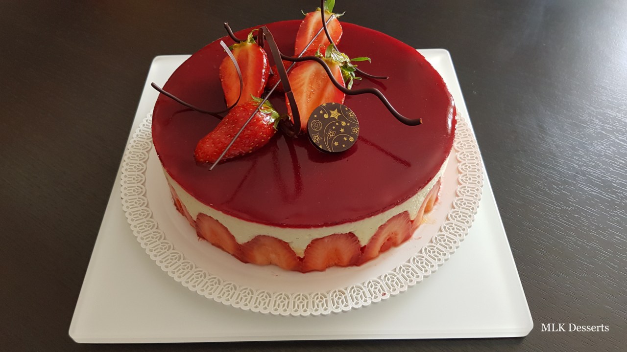 Fraisier à base de crème&nbsp;mousseline